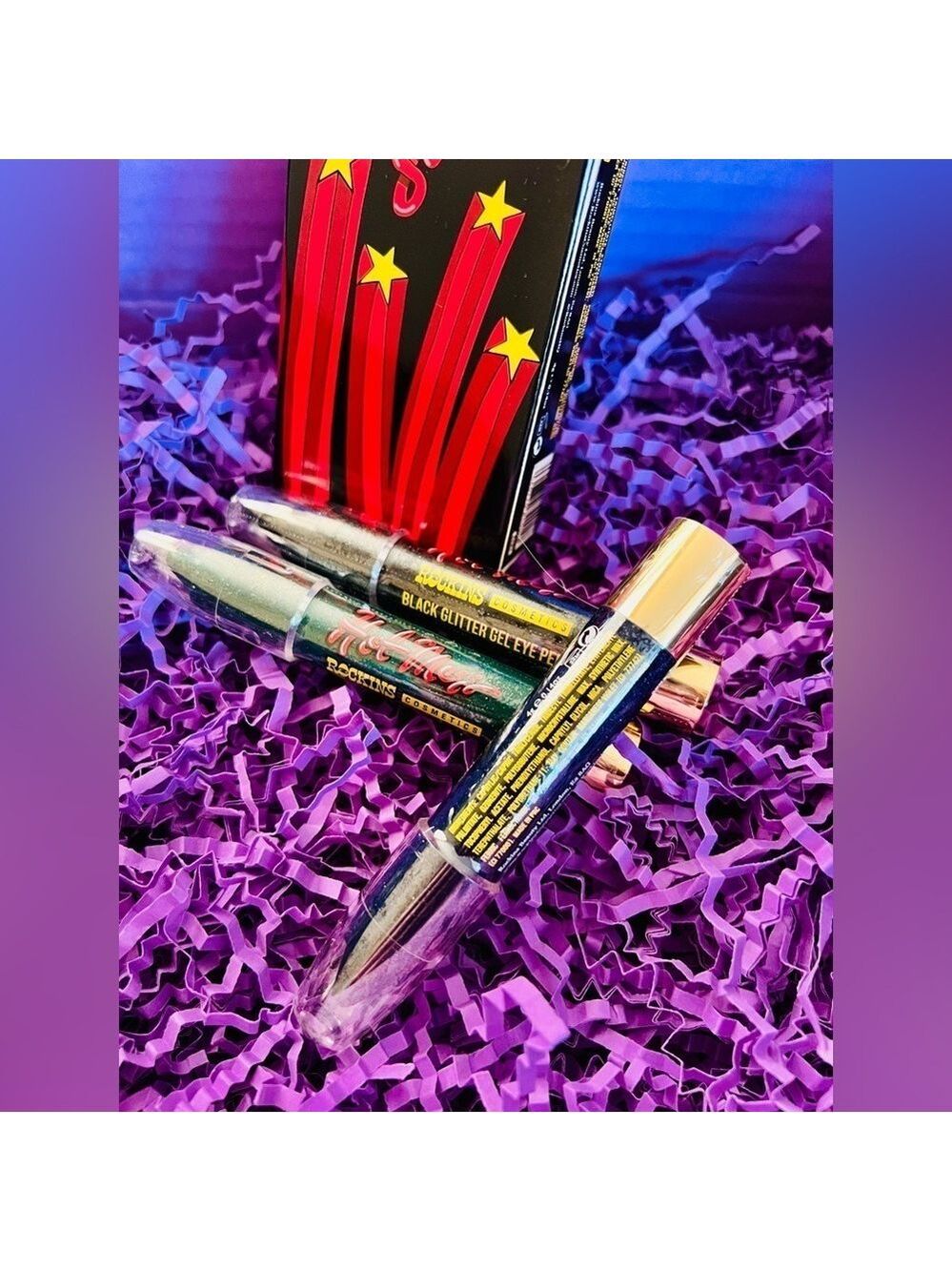 Rockins Cosmetics Hot Mess Glitter Gel Eye Pens Box Set - Picture 12 of 15
